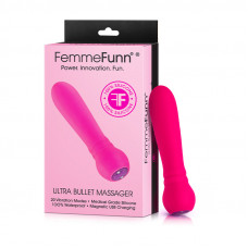 FemmeFunn Ultra Bullet Massager Rechargeable Silicone Vibrator Pink FemmeFunn Ultra Bullet Massager Rechargeable Silicone Vibrator Pink
