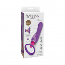 Fantasy For Her Her Ultimate Pleasure Dual-Ended Vibrator With Licking Suction Purple Fantasy For Her Her Ultimate Pleasure Dual-Ended Vibrator With Licking Suction Purple