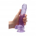 RealRock Crystal Clear Realistic 8 in. Dildo With Balls and Suction Cup Purple RealRock Crystal Clear Realistic 8 in. Dildo With Balls and Suction Cup Purple