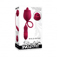 Evolved Wild Rose Rechargeable Dual-Ended Silicone Thrusting Egg & Flicking Tongue Vibrator Red Evolved Wild Rose Rechargeable Dual-Ended Silicone Thrusting Egg & Flicking Tongue Vibrator Red