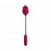 Evolved Wild Rose Rechargeable Dual-Ended Silicone Thrusting Egg & Flicking Tongue Vibrator Red