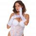 Coquette Gloves White O/S
