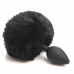 Tailz Fluffy Bunny Tail Silicone Plug Black