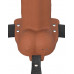 Fantasy X-Tensions Elite Vibrating Hollow Silicone Strap-On 7 in. Brown