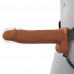 Fantasy X-Tensions Elite Vibrating Hollow Silicone Strap-On 8 in. Brown Fantasy X-Tensions Elite Vibrating Hollow Silicone Strap-On 8 in. Brown