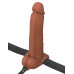 Fantasy X-Tensions Elite Vibrating Hollow Silicone Strap-On 8 in. Brown Fantasy X-Tensions Elite Vibrating Hollow Silicone Strap-On 8 in. Brown