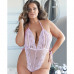 Allure Lace Open Cup Teddy-Pink 2X/3X