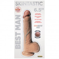 Best Man Skintastic Series Real Feel Dildo-Vanilla 6.5"