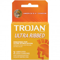 Trojan Ultra Ribbed Condoms (3 Pack)